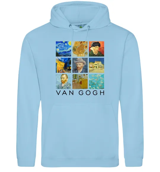 Жіноча толстовка (худі) Van Gogh Блакитний фото
