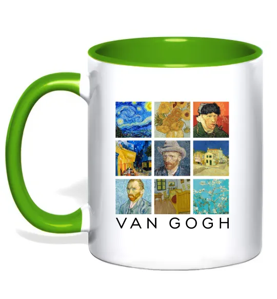 Чашка с цветной ручкой Van Gogh Лаймовый фото