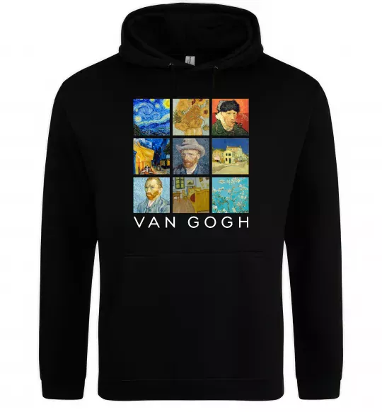 Чоловіча толстовка (худі) Van Gogh Чорний фото