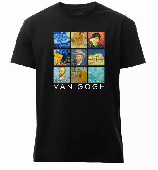 Мужская премиум футболка Van Gogh Черный фото