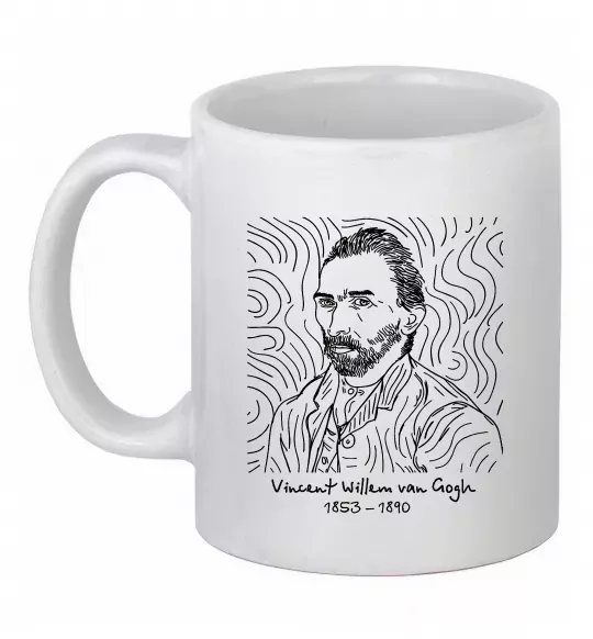 Чашка керамическая Vincent van Gogh Белый фото
