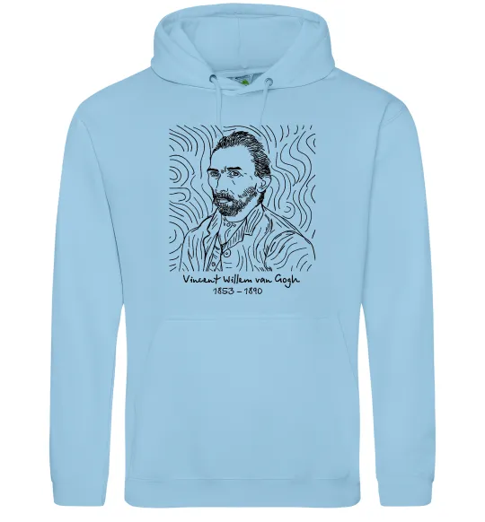 Чоловіча толстовка (худі) Vincent van Gogh Блакитний фото