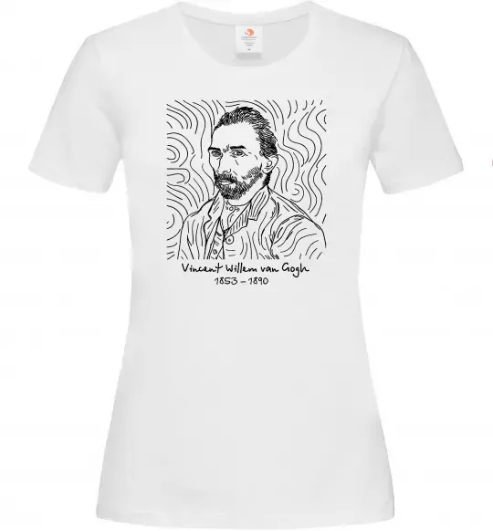 Жіноча футболка Vincent van Gogh Білий фото