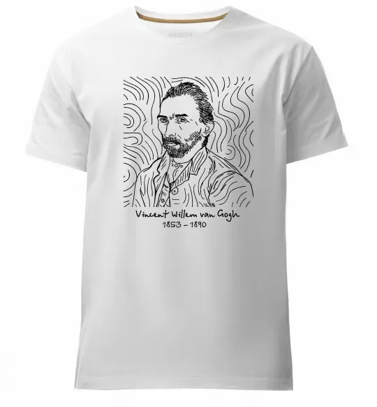 Мужская премиум футболка Vincent van Gogh Белый фото