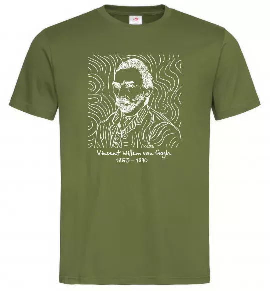 Мужская футболка Vincent van Gogh Оливковый фото