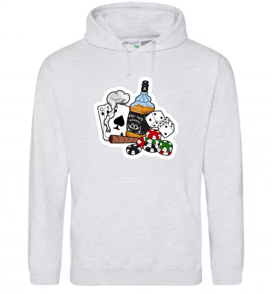 Мужская толстовка (худи) Набір п'ятниці Серый меланж фото