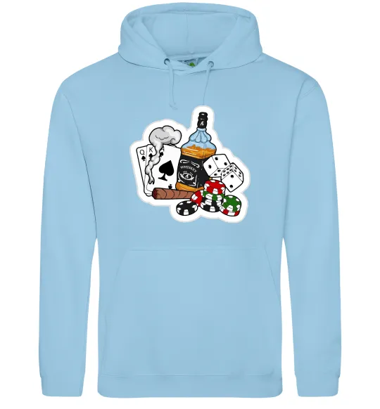 Мужская толстовка (худи) Набір п'ятниці Голубой фото