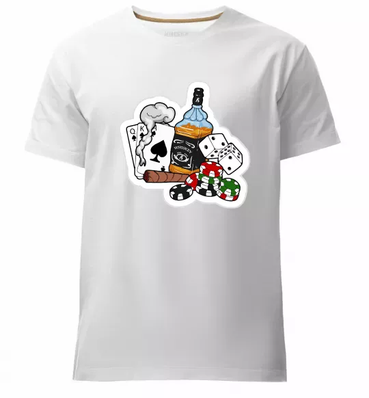 Мужская премиум футболка Набір п'ятниці Белый фото