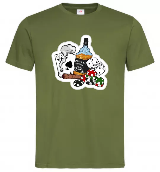 Чоловіча футболка Набір п'ятниці Оливковий фото