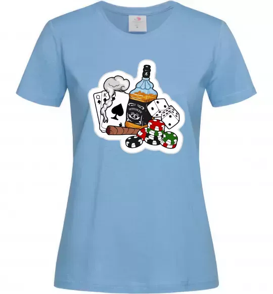 Женская футболка Набір п'ятниці Голубой фото