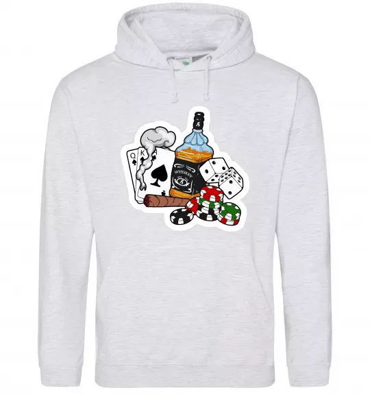 Женская толстовка (худи) Набір п'ятниці Серый меланж фото