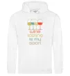 Жіноча толстовка (худі) Wine tasting is my sport Білий фото