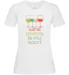 Жіноча футболка Wine tasting is my sport Білий фото