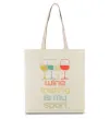 Еко-сумка Wine tasting is my sport Бежевий Еко-сумка Wine tasting is my sport Бежевий фото