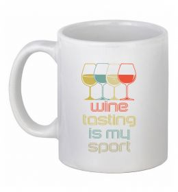 Чашка керамічна Wine tasting is my sport Чашка керамічна Wine tasting is my sport