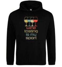 Женская толстовка (худи) Wine tasting is my sport