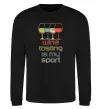 Свитшот Wine tasting is my sport Черный фото