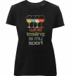 Жіноча преміум футболка Wine tasting is my sport Чорний Жіноча преміум футболка Wine tasting is my sport Чорний фото