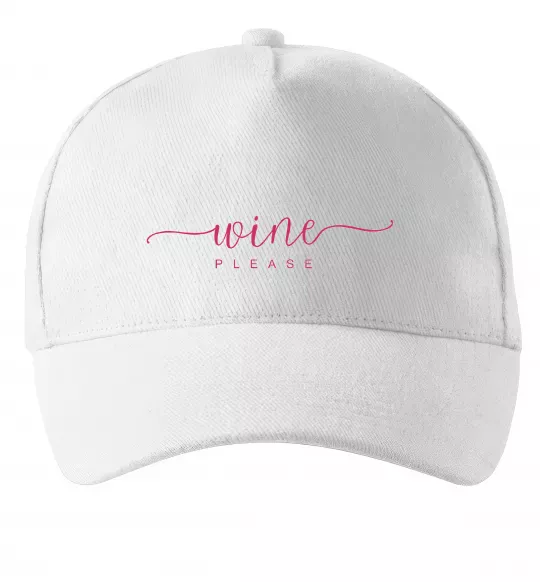 Кепка Wine please Белый фото