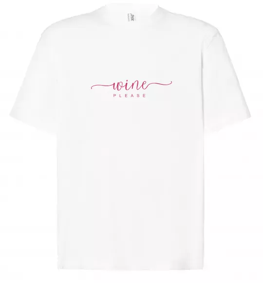 Футболка Оверсайз Wine please Белый фото