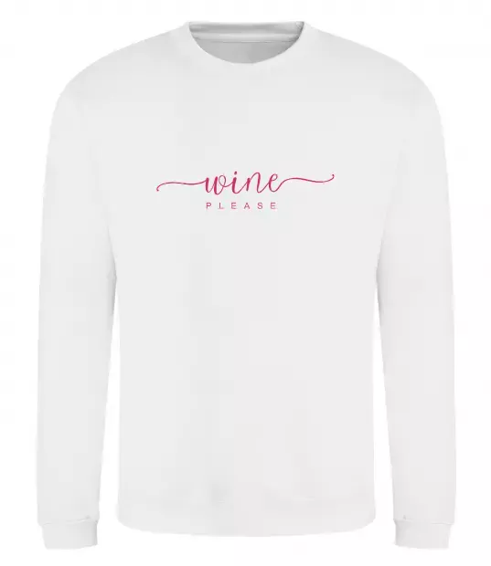 Свитшот Wine please Белый фото