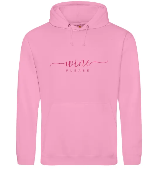 Мужская толстовка (худи) Wine please Розовый фото