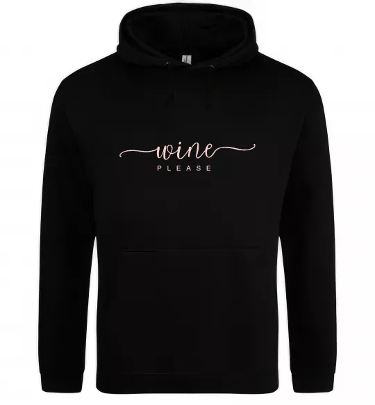Жіноча толстовка (худі) Wine please Чорний фото