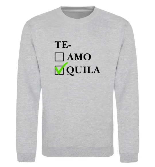 Свитшот Te-quila Серый меланж фото
