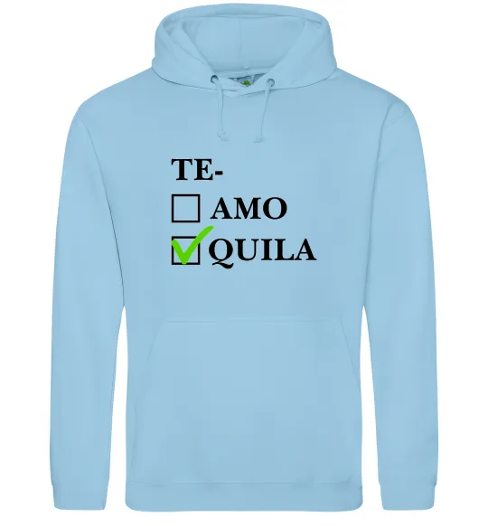 Женская толстовка (худи) Te-quila Голубой фото