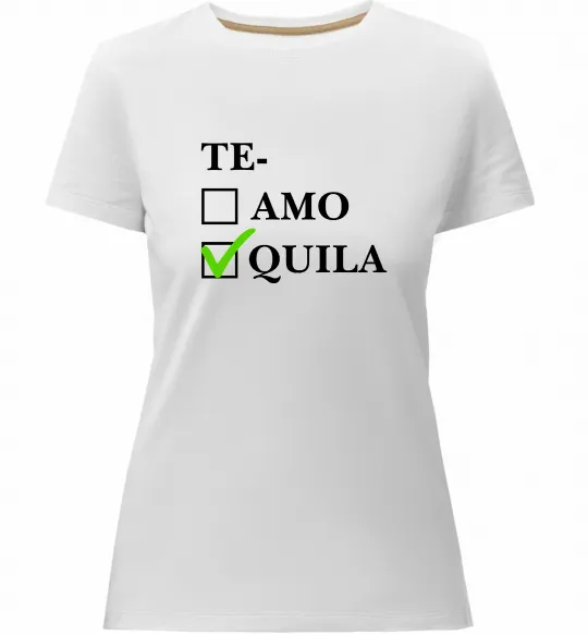 Женская премиум футболка Te-quila Белый фото