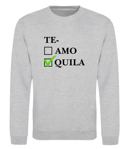 Свитшот Te-quila Серый меланж фото