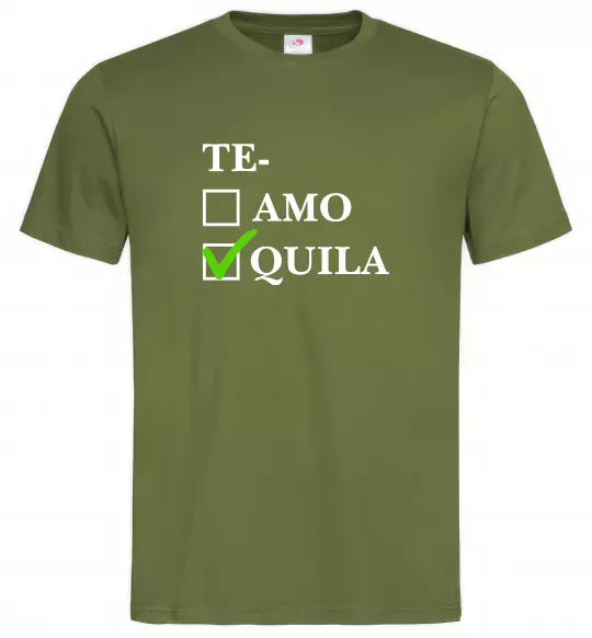 Чоловіча футболка Te-quila Оливковий фото