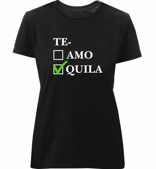 Женская премиум футболка Te-quila Черный фото