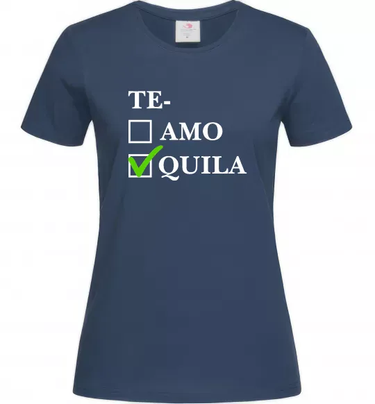 Жіноча футболка Te-quila Темно-синій фото