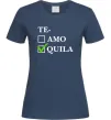 Жіноча футболка Te-quila Темно-синій фото