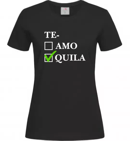 Жіноча футболка Te-quila Чорний фото