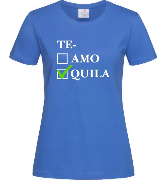 Жіноча футболка Te-quila Яскраво-синій фото