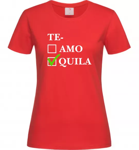 Жіноча футболка Te-quila Червоний фото
