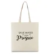 Эко-сумка Save water, drink prosecco Бежевый фото