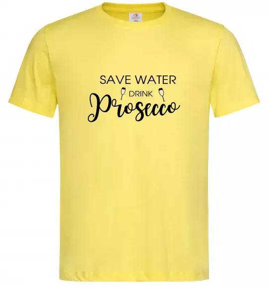 Чоловіча футболка Save water, drink prosecco Лимонний фото