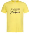 Чоловіча футболка Save water, drink prosecco Лимонний Чоловіча футболка Save water, drink prosecco Лимонний фото