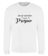 Свитшот Save water, drink prosecco Белый фото