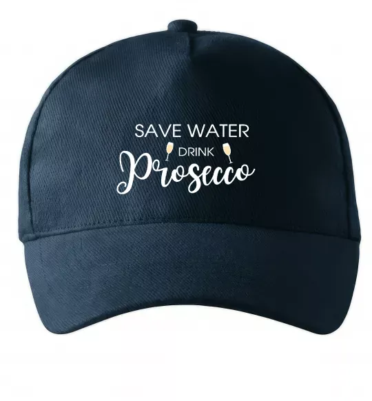 Кепка Save water, drink prosecco Темно-синий фото