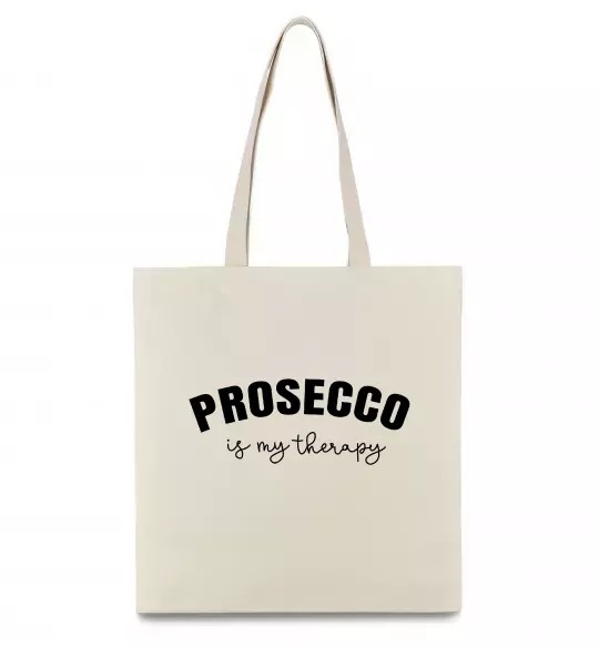 Эко-сумка Prosseco is my therapy Бежевый фото