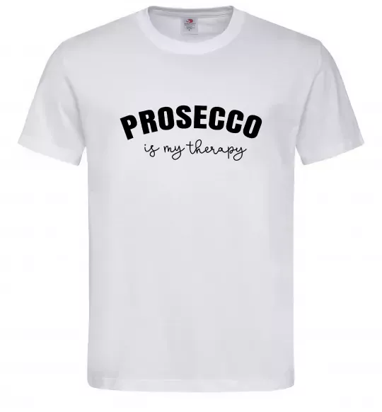 Чоловіча футболка Prosseco is my therapy Білий фото