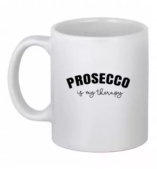 Чашка керамическая Prosseco is my therapy Белый фото