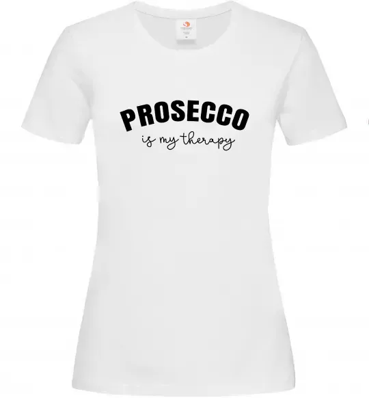 Жіноча футболка Prosseco is my therapy Білий фото
