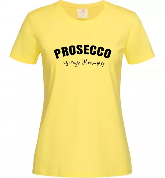 Жіноча футболка Prosseco is my therapy Лимонний фото