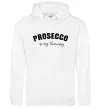 Мужская толстовка (худи) Prosseco is my therapy Белый Мужская толстовка (худи) Prosseco is my therapy Белый фото