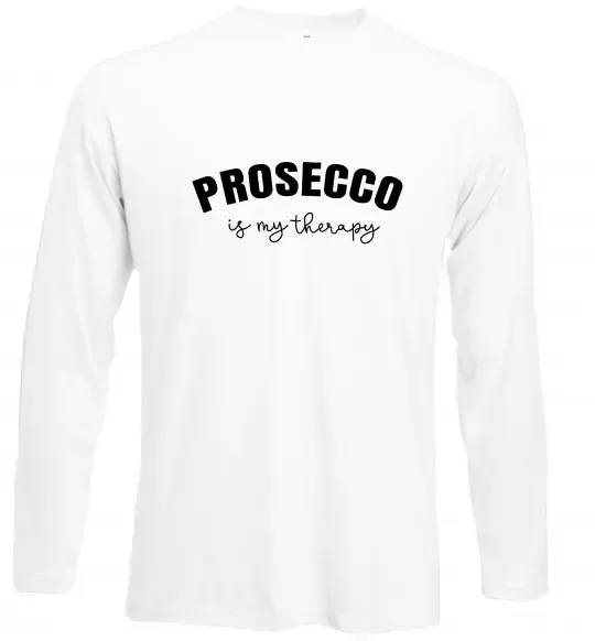 Лонгслів Prosseco is my therapy Білий фото